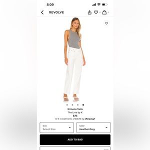 XIMENO tank. Worn once. Like new condition. Heather gray